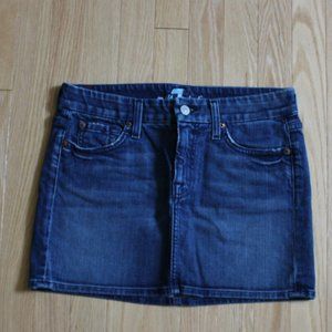 Vintage 7 For All Mankind Jean Denim Mini Skirt Size 28